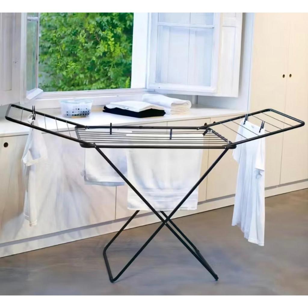 Varal De Chão Varal de Apartamento Retratil Com Abas Reforçado Dobrável Aço Secalux 12kg