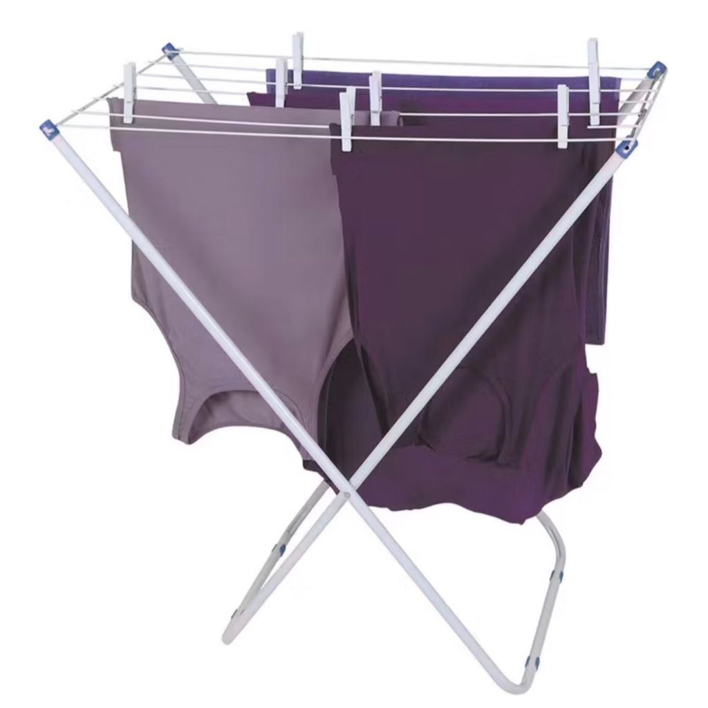 Varal De Chão Inox Reforçado Secalux Dobrável Portátil Grande Roupas Apartamento