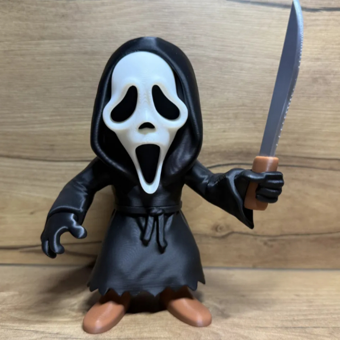 Miniatura Ghost Face Action Figure Pânico Scream Todo Mundo em Pânico Decoração Morte Amostradinho