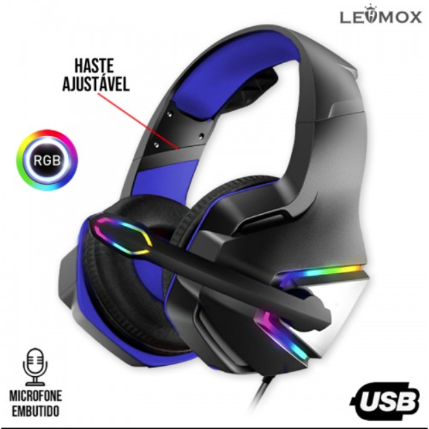 Headset Gamer Lehmox Lef-1210 Iluminação RGB e Conexão USB Som Imersivo — R$ 179,98 em Shopee, 20% OFF