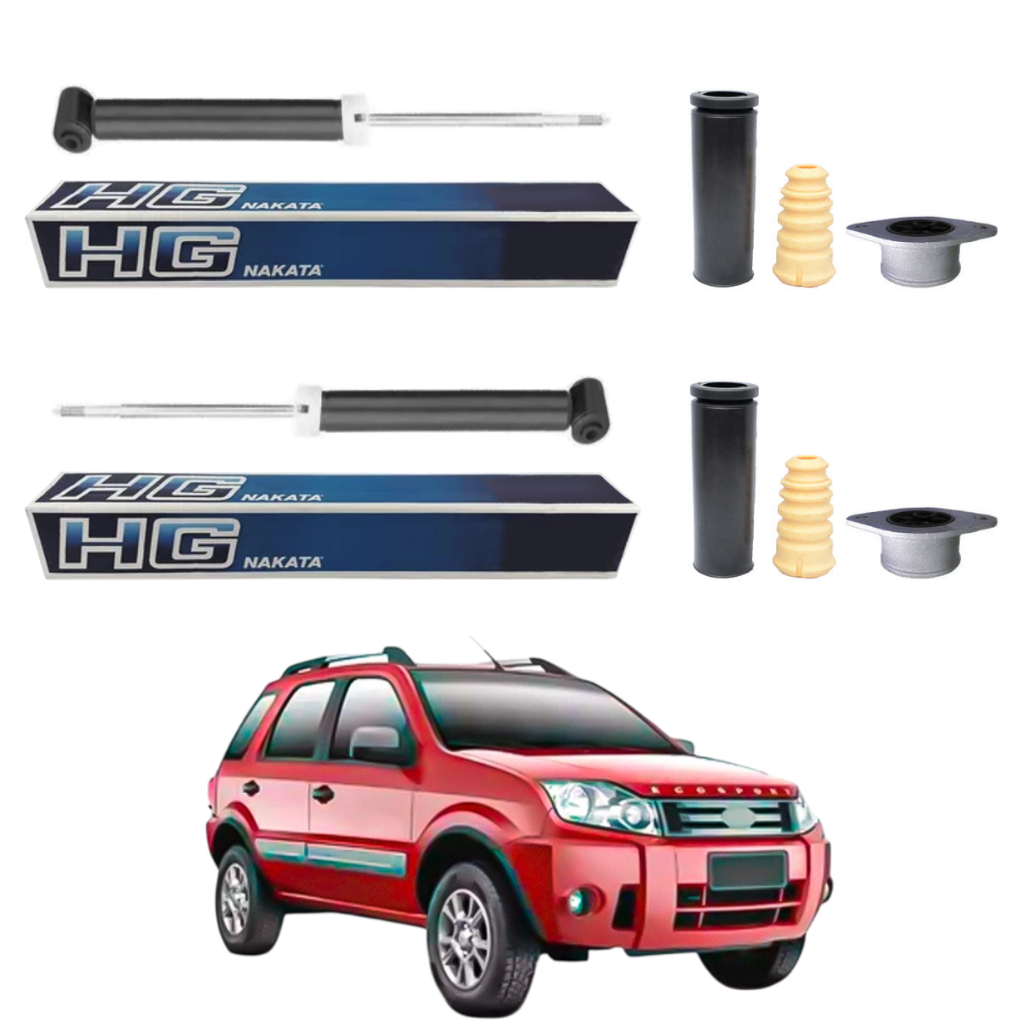 PAR AMORTECEDOR TRASEIRO ECOSPORT 2003 A 2012 ORIGINAL NAKATA + KITS