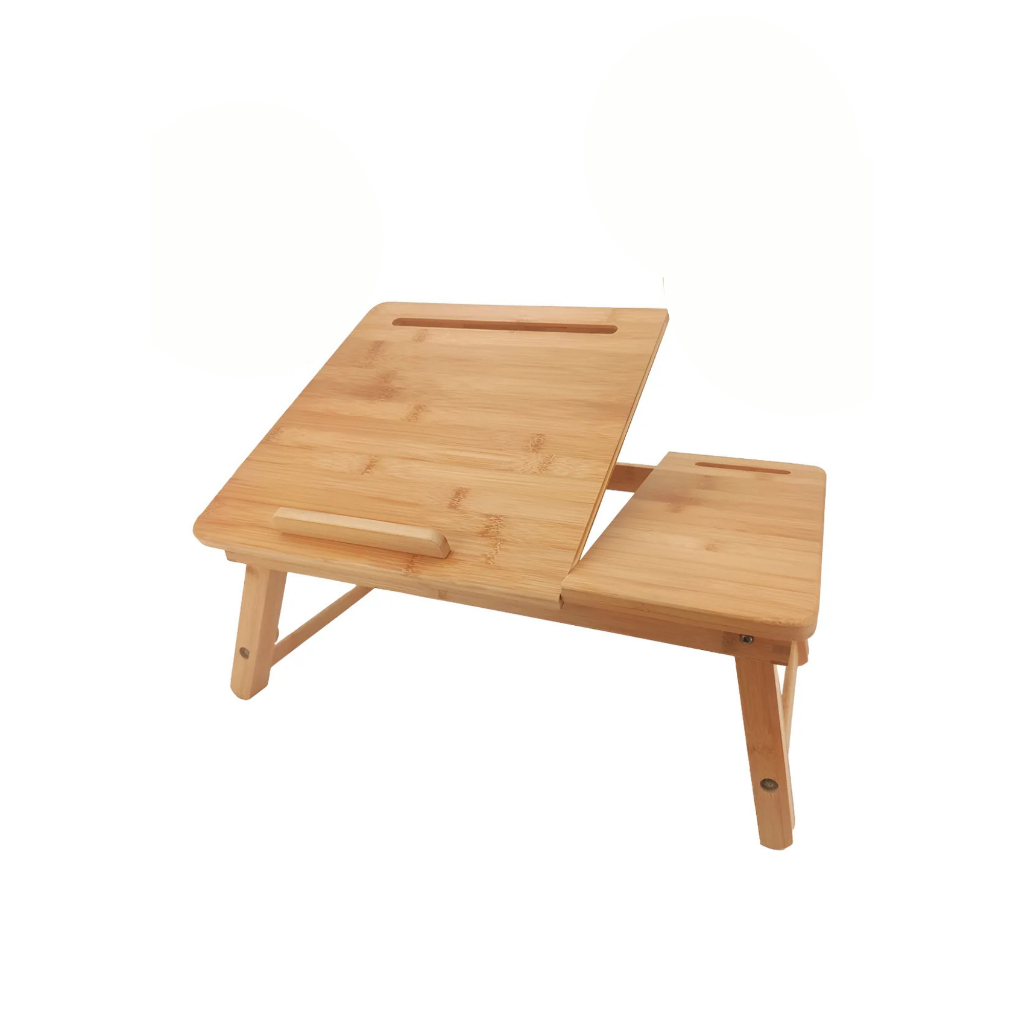 Mesa De Notebook Estudar Tablet Home Office Multiuso Bambu