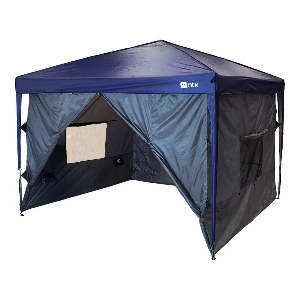 Parede para Gazebo Transform Wall em Poliéster 190T 3x3m Preto NTK Protetor Sol Chuva Vento