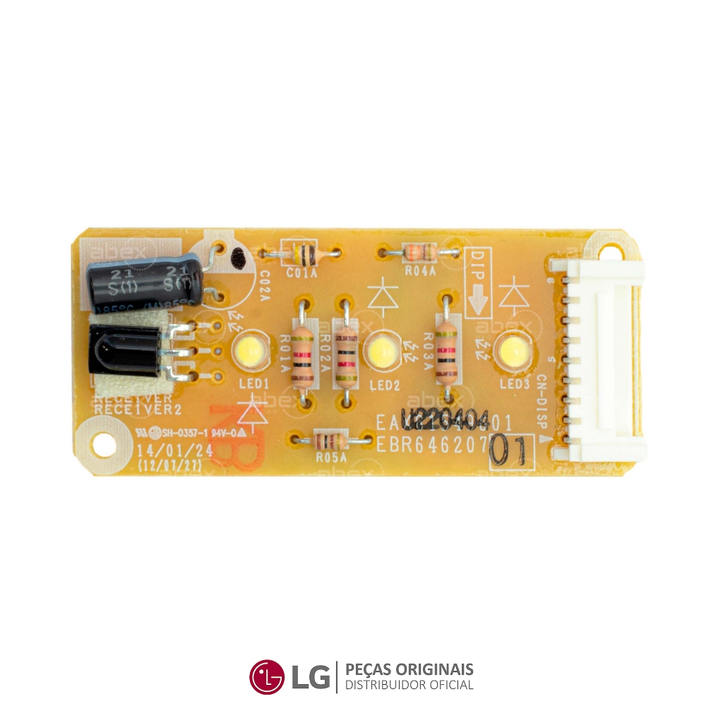 Placa Display Receptora Ar Condicionado LG 9000 a 24000 Btus EBR71522204 Original