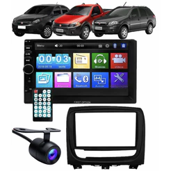 Central Multimídia Mp5 2din Fiat Palio Strada Siena (2013 até 2017) Espelhamento Bluetooth + moldura + câmera de ré