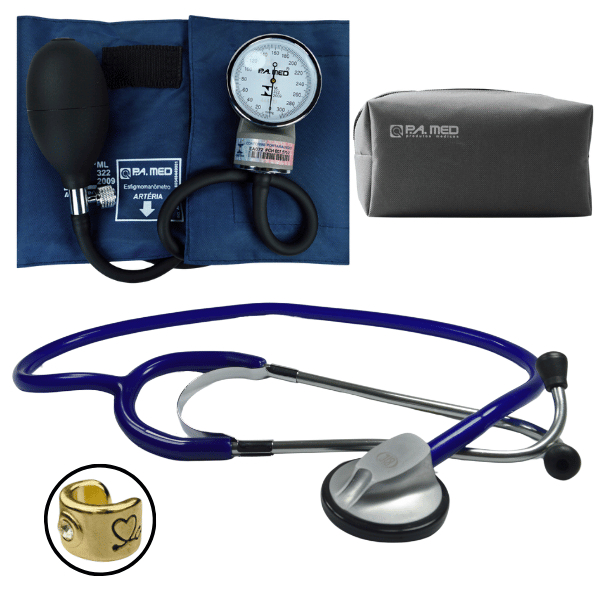 Kit Enfermagem Aparelho Pressão Pressao Esfigmomanômetro  Esfigmomanômetro Esteto