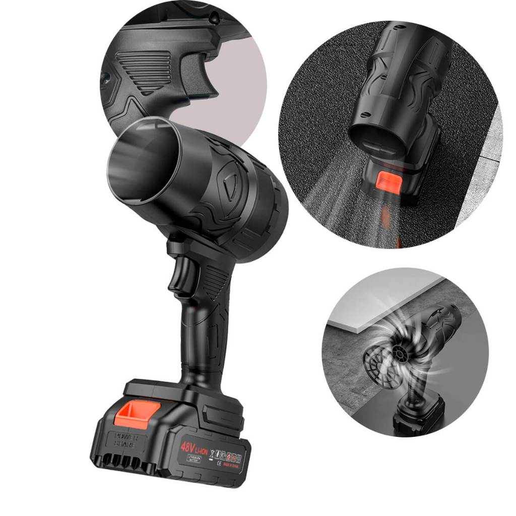 Soprador de Ar Turbo Portátil Sem Fio Soprador de Ar 35000PA Leve e Eficiente Soprador de Folhas Com Bateria Removível S