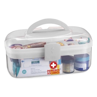 Maleta Caixa Organizadora Primeiros Socorros C/Bandeja Portátil E Resistente Monte Libano em Oferta na Shopee