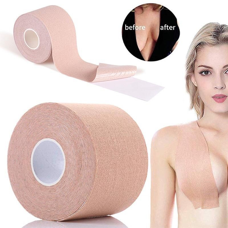 Kit 1/2/3 Sutiã Rolo Adesivo Levanta Peito Seio Fita Invisível Antiflacidez, Respirável, Conjunto para levantar o peito em Oferta na Shopee