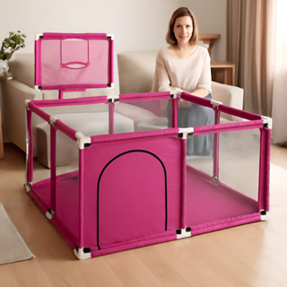 Cercadinho para criança e bebe chiqueirinho infantil com cesta Basquete menino menina. em Oferta na Shopee