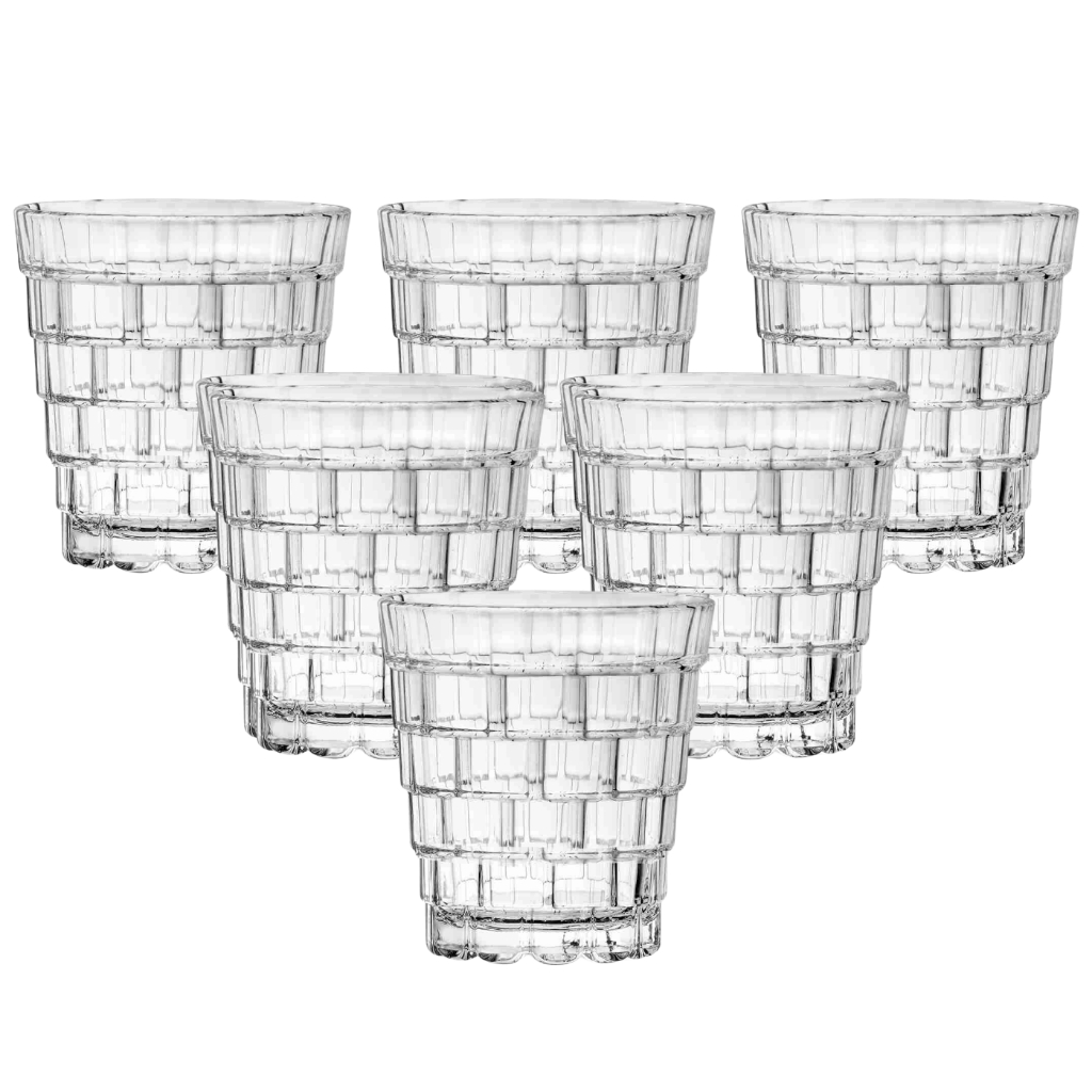 Jogo 6 Copos Piramide 300ml Vidro Grosso Egípcio Luxo em Oferta na Shopee