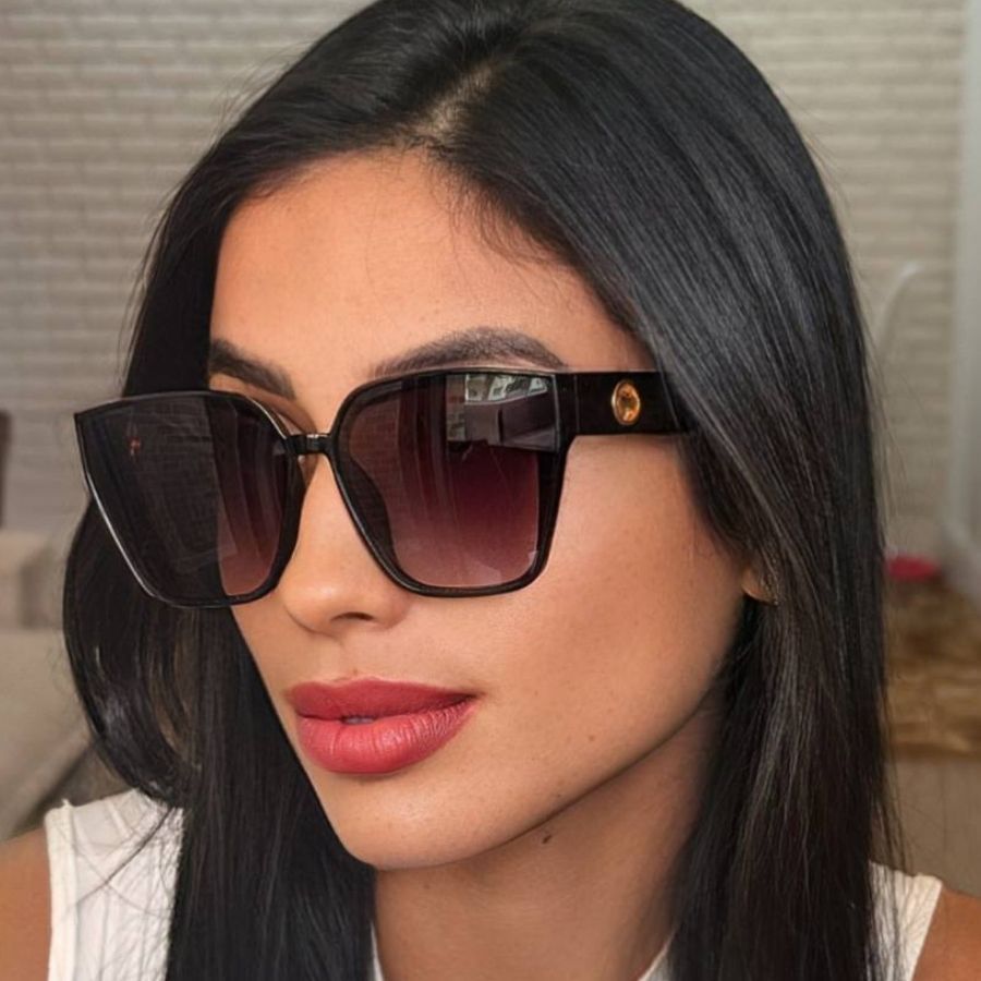 Oculos Maxi Lente Grande Tendência Lente Quadrada KIm Kardshian