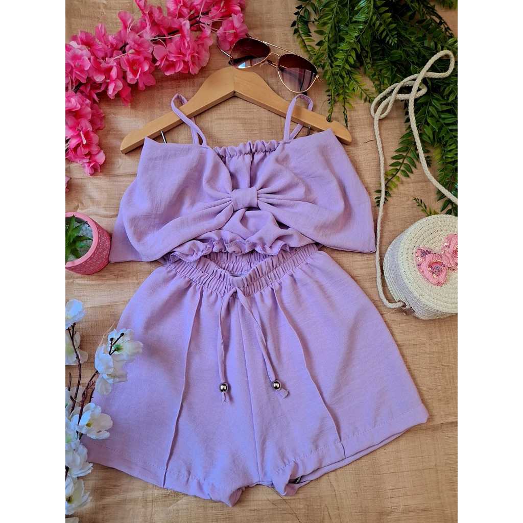 conjunto juvenil-infantil minina verão em Oferta na Shopee
