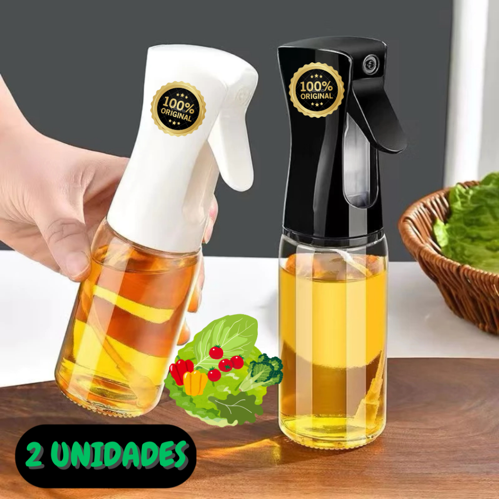 Galheteiro Para Azeite Óleo e Vinagre 210ml Pulverizador Vidro