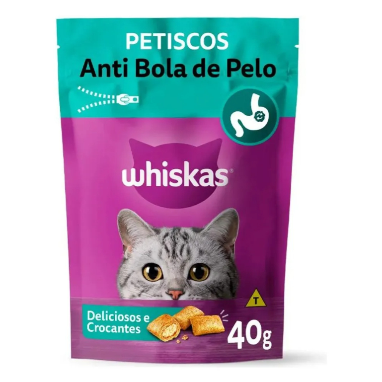 Petisco Gatos Adultos Whiskas Temptations Anti Bola De Pelos