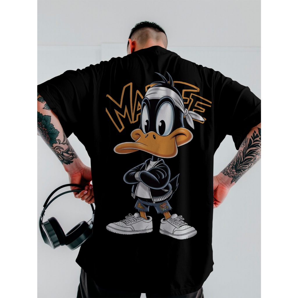 Camiseta Oversized ThugPato Gangstar Streetwear Unissex ref4259 Dtff em Oferta na Shopee