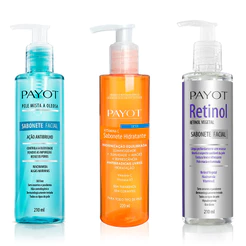 Kit Trio Sabonetes Payot: Vitamina C + Pele Mista a Oleosa + Retinol