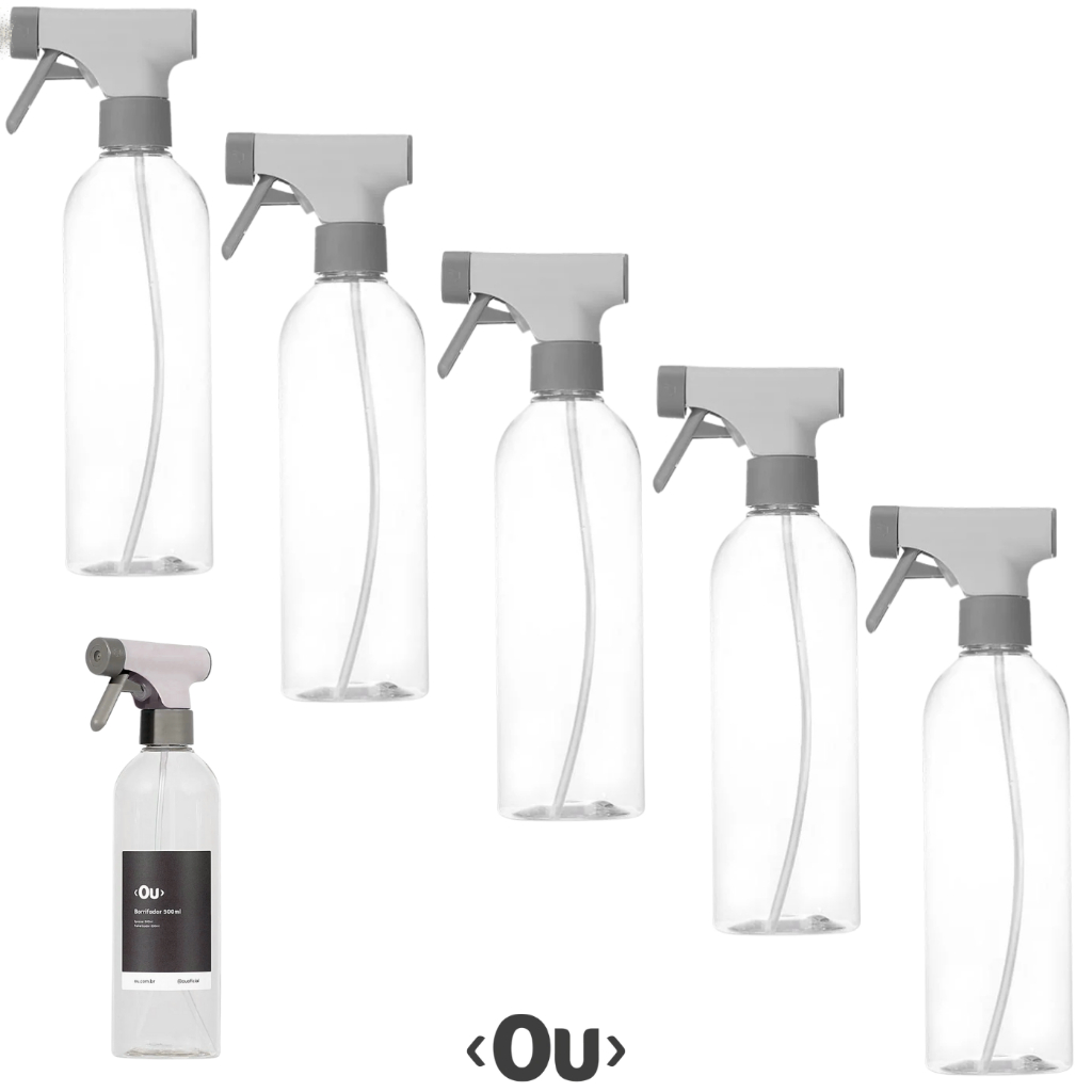 Kit 5 Borrifador Multiuso 500ml Flow Ou