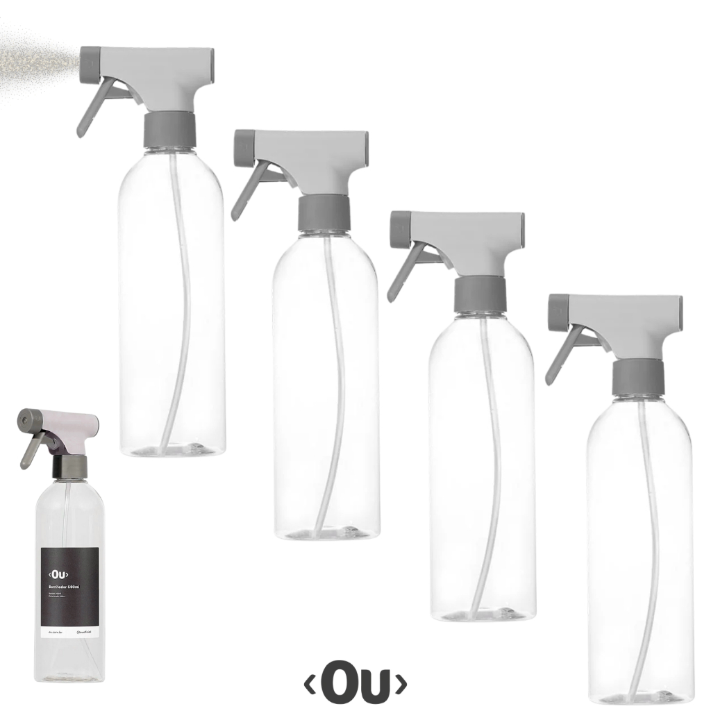 Kit 4 Borrifador Multiuso 500ml Flow Ou