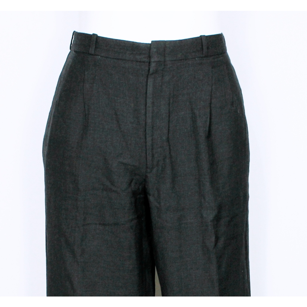 Calça social alfaiataria masculina plus size lã batida cinza escuro - Veste 54 - Ref. 5033 (brechó)