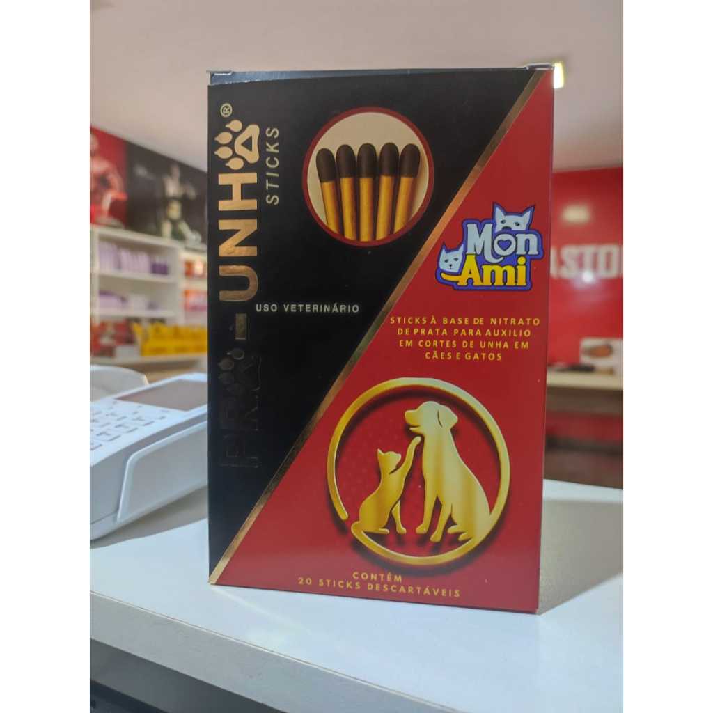 Pro-Unha Sticks Hemostático Veterinário – 20 Unidades | Nitrato de Prata para Cortes de Unhas de Cães e Gatos