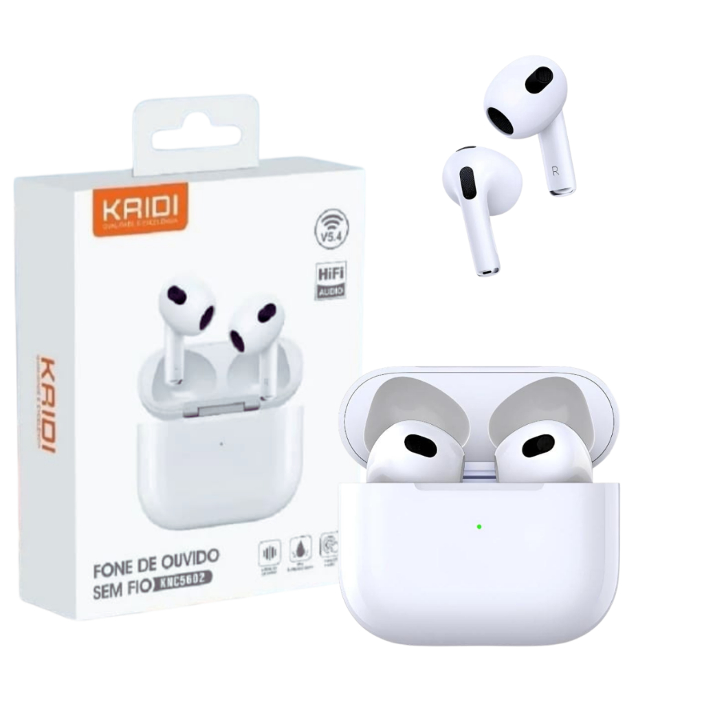 Fone de Ouvido Sem Fio Kaidi Knc5602 Bluetooth Cancelamento de Ruído TWS Original