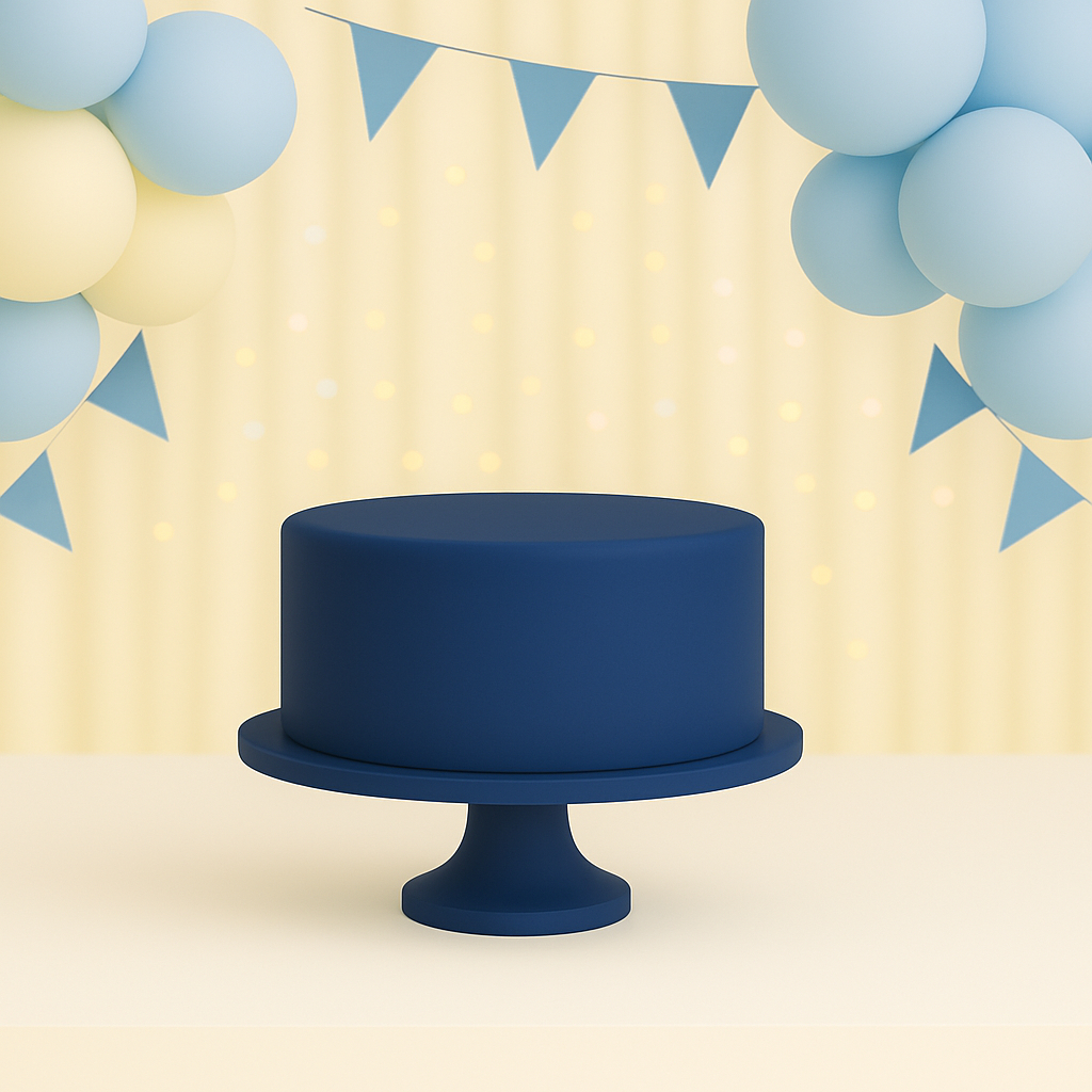 Bolo Fake Isopor Encapado Eva Azul Marinho 20x10 Cm 1 Base em Oferta na Shopee