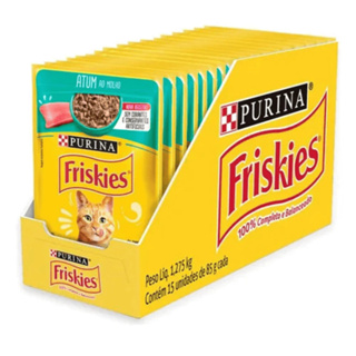 Sachê Friskies® Atum ao Molho 85g | Purina - Caixa Fechada com 15 Unidades - Ração Úmida para Gatos em Oferta na Shopee