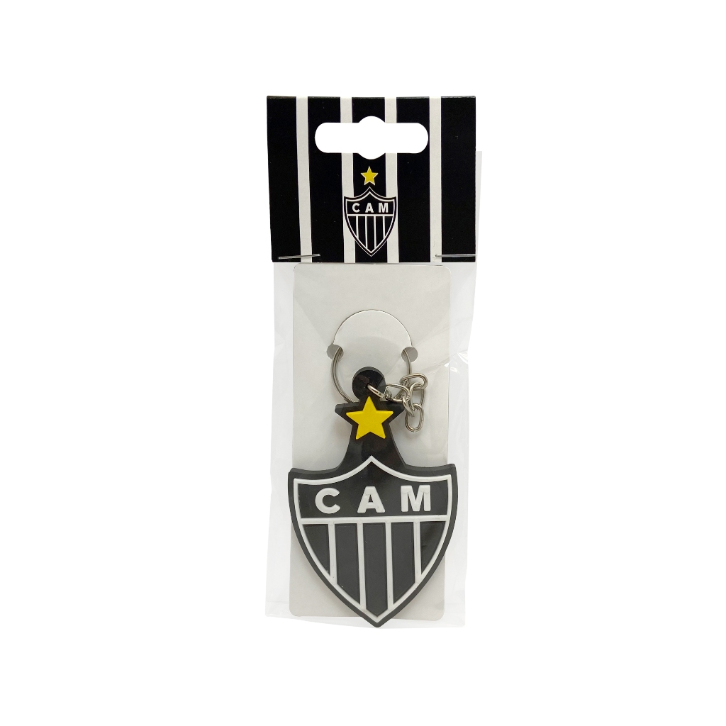 Chaveiro de borracha Oficial do Atlético Mg Times Escudo Galo