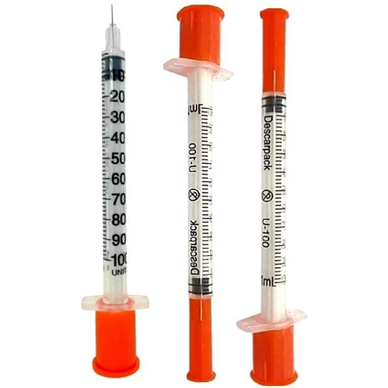 Seringa Insulina 1 ml com agulha fixa e zero resíduos 10 unid.