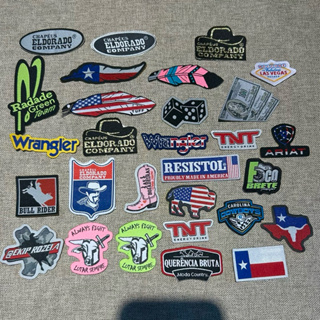 Adesivo colante para chapéu/roupa country em Oferta na Shopee