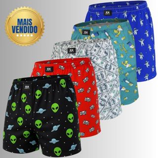 Kit 5 Cuecas Samba Canção Masculina – Tecido Geladinho, Conforto Máximo, Estampas Sortidas em Oferta na Shopee