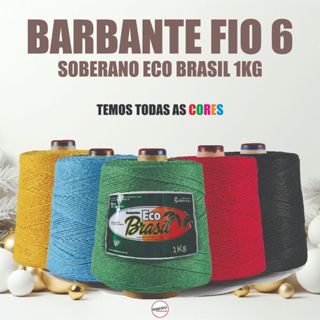 Barbante Eco Brasil ( FIO 6 ) 1 Kg Linha Tricô Crochê Coloridas em Oferta na Shopee