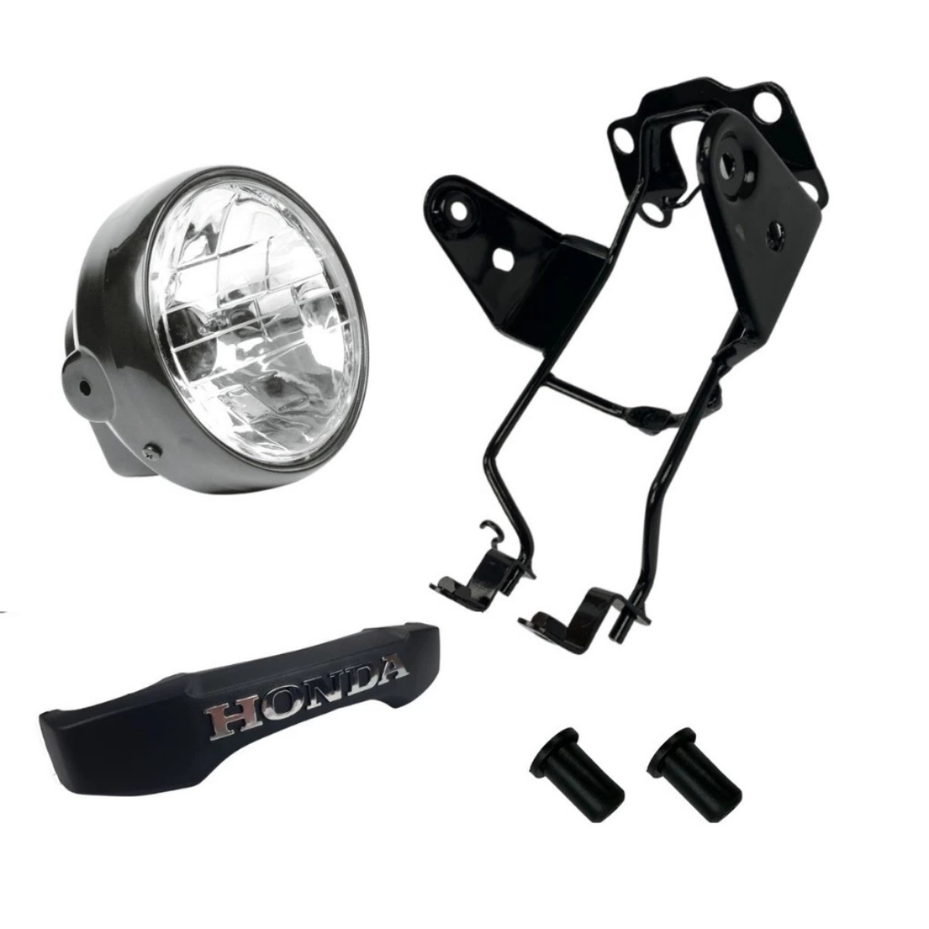 Kit Farol Completo Aranha Galhada Suporte Emblema CG 125 Titan Cg Fan 2000 2001 2002 2003 2004 2005 2006 2007 2008 Preto em Oferta na Shopee
