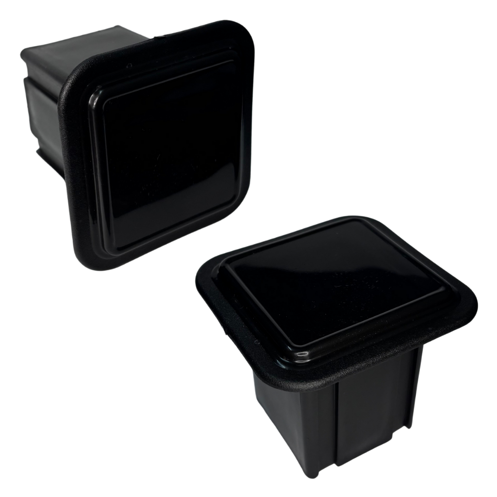 Tampão Capa Engate Removível Carro 50x50mm Universal Preto em Oferta na Shopee