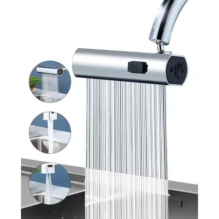 Extensor giratório de cozinha, adaptador de torneira de 360 ​​graus, 4 tipos de bicas, flexível e multifuncional em Oferta na Shopee