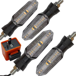 Kit 4 Pisca Seta Led Cb Twister Não Sequencial Titan 150 Cb 300 + Rele de Pisca 2 Pinos