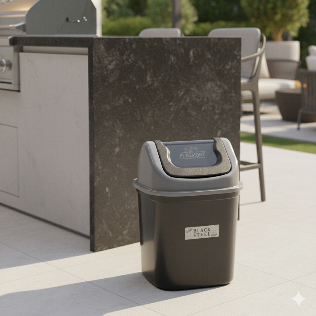 Lixeira Basculante De Plástico Grande 7 Litros - Com Tampa em Oferta na Shopee