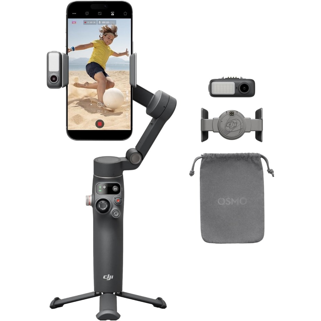 Gimbal Celular Dji Osmo Mobile 7p Com Modulo Multifuncional Cor Cinza-escuro