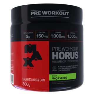 Pré Treino Horus Pote 300g Max Titanium - Pré Workout Linha Horus Suplemento em Pó em Oferta na Shopee