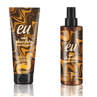 Kit Eu Amo Chocolate Caramelo Hidratante + Splash Jequiti em Oferta na Shopee