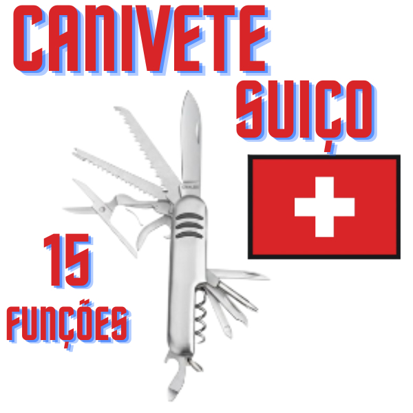 Canivete Suiço de metal com 15 Funções - Multifuncional, Dobravél De Aço Inoxidável  para Acampamentos Camping