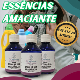 Essência para Amaciante Roupas Limpas 100ml Aroma Clássico com Toque Suave e Aconchegante Fresco em Oferta na Shopee