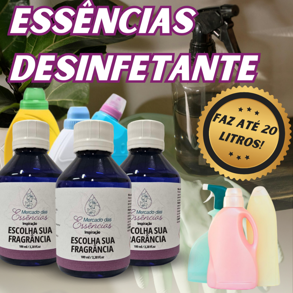 Essência Para Saneantes, Desinfetantes, Limpadores 100ml, Super Concentrada e Neutraliza Odores em Oferta na Shopee