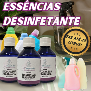 Essência Para Saneantes, Desinfetantes, Limpadores 100ml, Super Concentrada e Neutraliza Odores em Oferta na Shopee