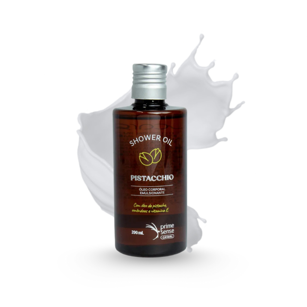 Óleo de Banho Shower Oil Pistacchio Emulsionante - Hidratação e Perfume - Brascare 200ml