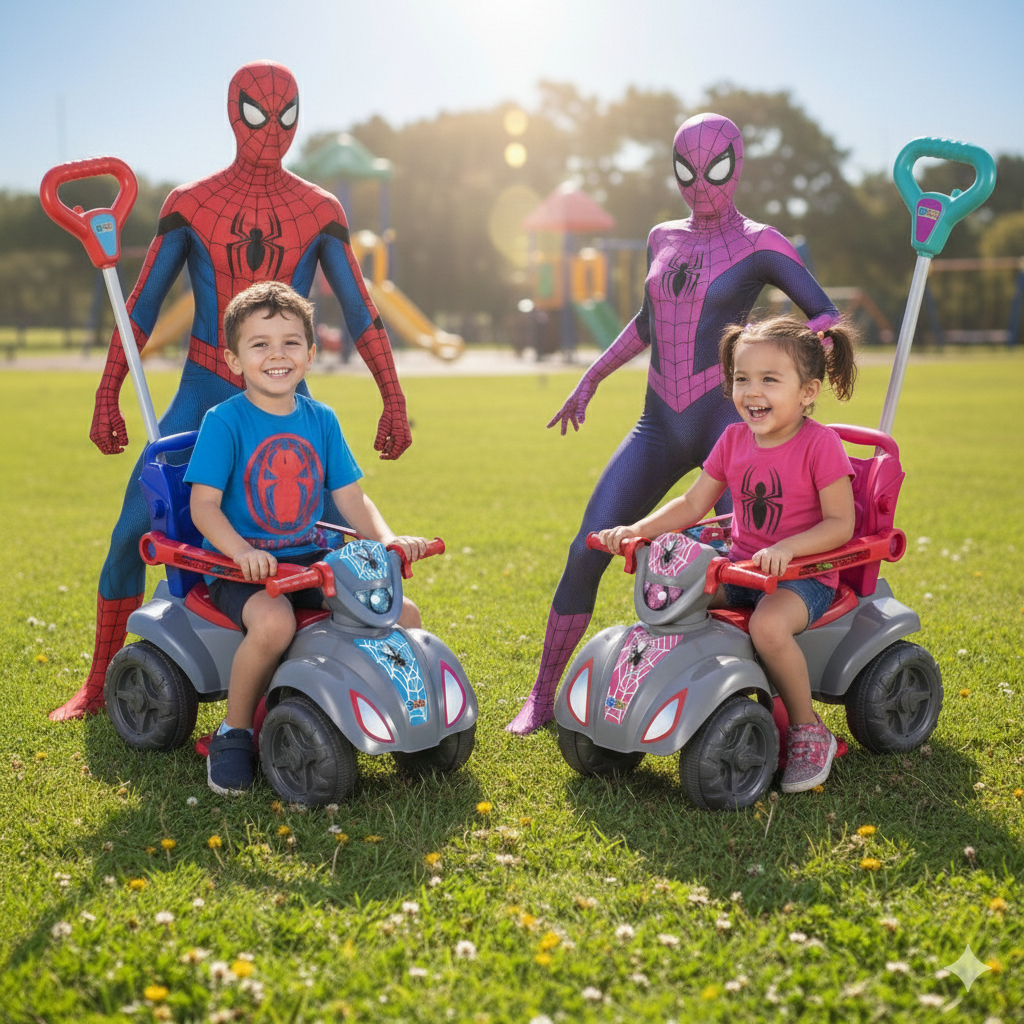 Quadriciclo Infantil menino e menina Baby Aranha carrinho criança homem aranha brinquedo diverção