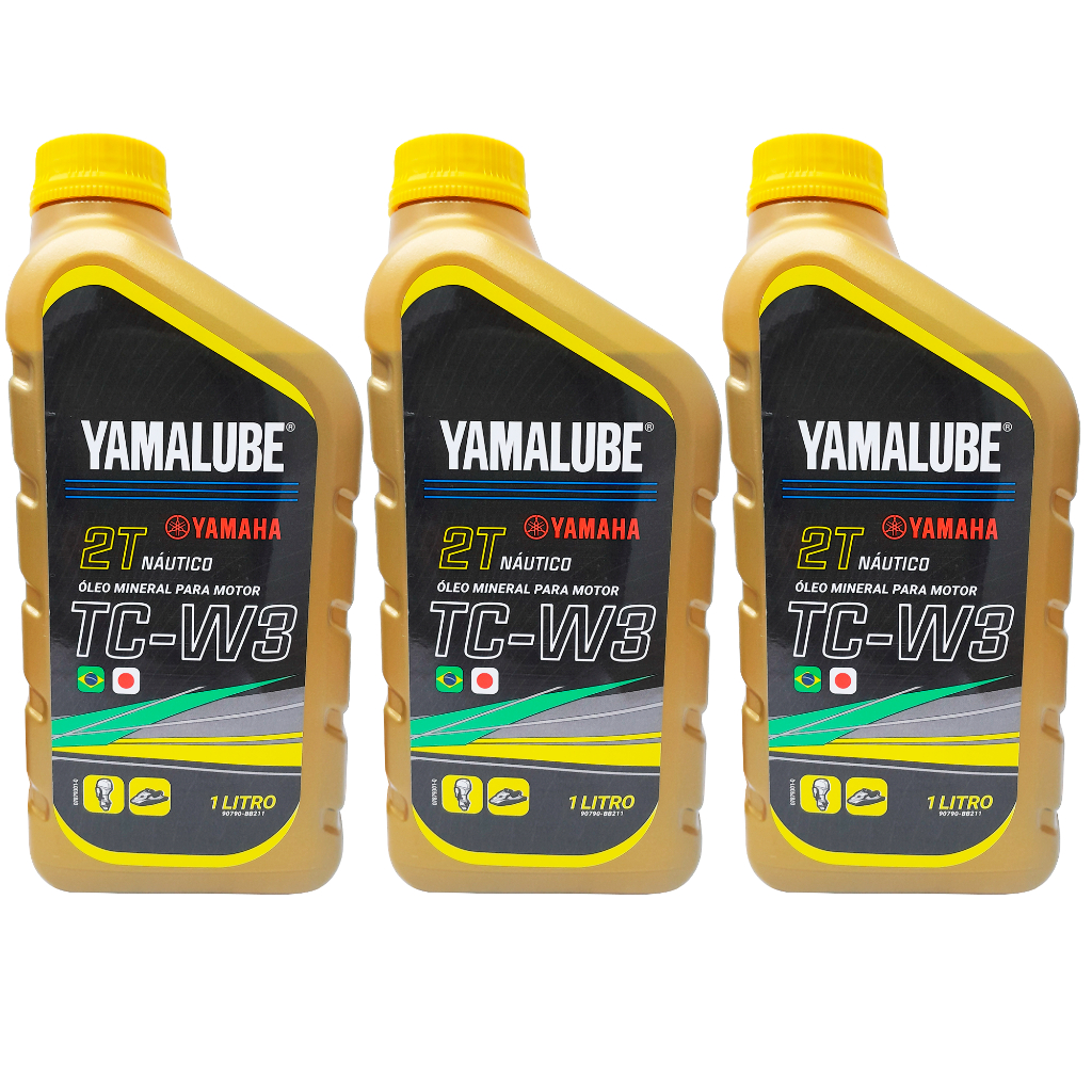 Yamalube TCW3 2 Tempos Óleo Náutico Premium Kit 03 Litros em Oferta na Shopee