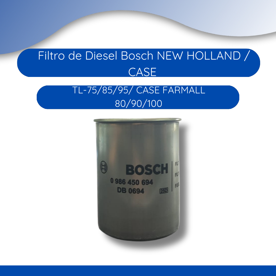 Filtro de Diesel Cav Longo NEW HOLLAND TL-75/85/95/ CASE FARMALL 80/90/100