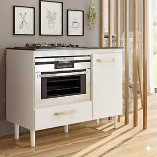 Balcão para Cooktop 4 Bocas e Forno E&A - Cores